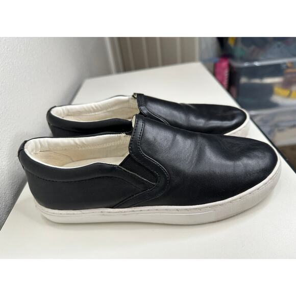 Sam Edelman Black Leather White Base Slip On Shoe 5 - Picture 6 of 15